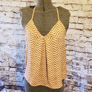 Soprano Spaghetti Strap Chevron Print Top